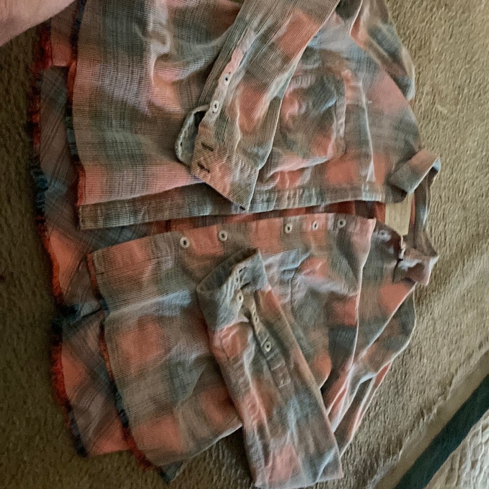 Free people 100 percent cotton long sleeve shirt